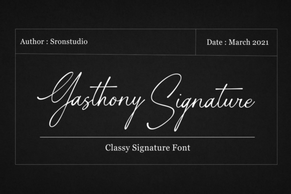 Gasthony Signature: A Stylish Script for Modern Designers
