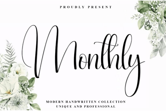 Monthly: A Modern Handwritten Script for Elegant Brands