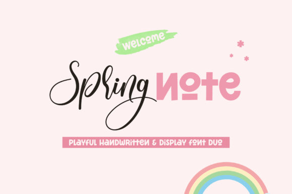 Spring Note: A Simple & Bouncy Duo Font for Creative Projects